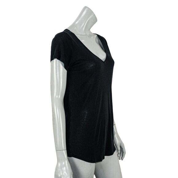 HATCH Maternity Women's Scoop Neck Tee in Black lyocell cotton sz 1 - Picture 3 of 9
